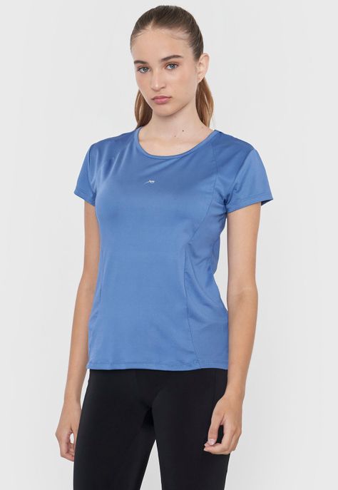 Polera Mujer Deportiva Cortes Azul Oscuro Corona-0