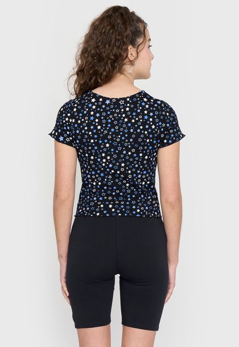 Polera Niña Teen MC Rib Full Navy Corona-1