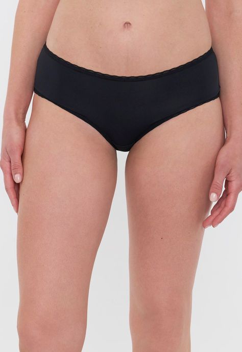 BoyShort Negro Mujer Liso Corona-1