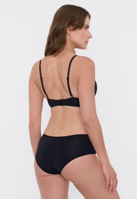 BoyShort Negro Mujer Liso Corona-2