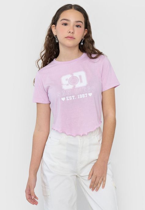 Polera Niña Teen MC Fun Roulette Lila Corona-0