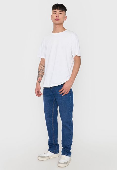Jeans Hombre Slim Spandex Azul Oscuro Corona-0