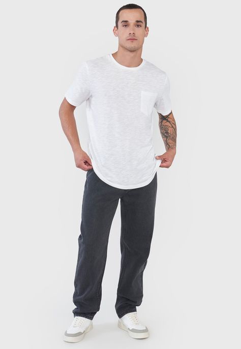 Jeans Hombre Straight Color Negro Corona-0