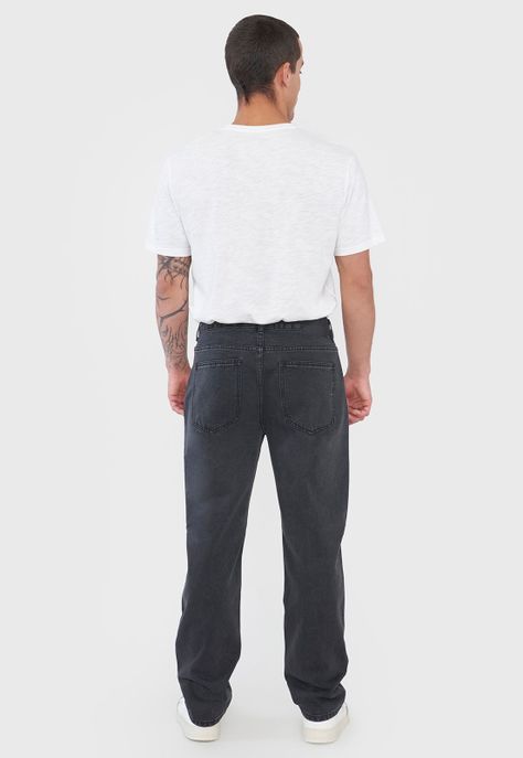 Jeans Hombre Straight Color Negro Corona-2