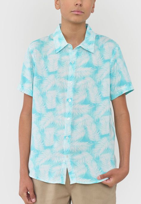 Camisa Niño Teen Viscosa Aqua Corona-2