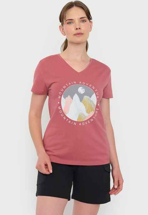 Polera Outdoor Mujer Fun Rojo Corona-0