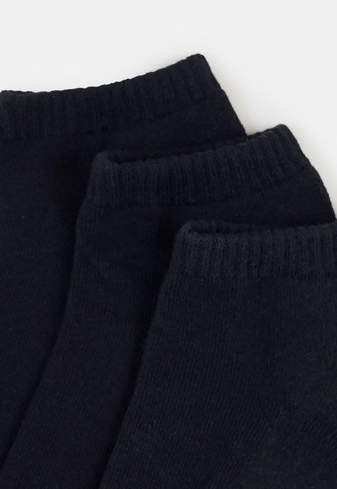 Calcetines Hombre Corto Liso Negro Corona-1