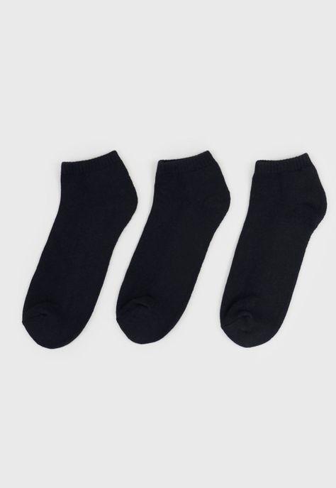 Calcetines Hombre Corto Liso Negro Corona-2