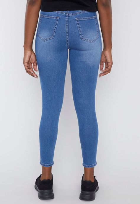 Jeans Mujer Skinny Destroyed  Azul Claro - Corona-2