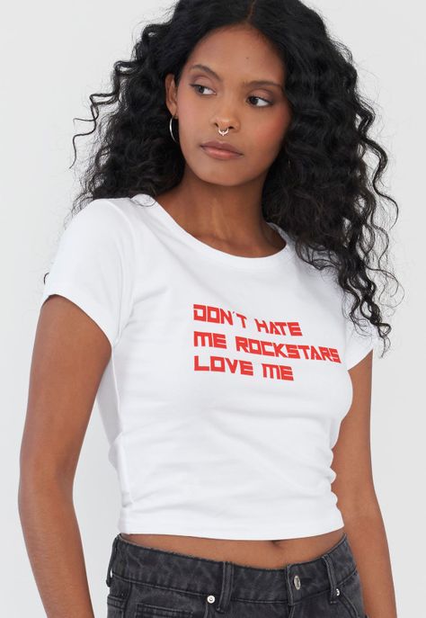 Polera Mujer Crop Blanco Corona-2