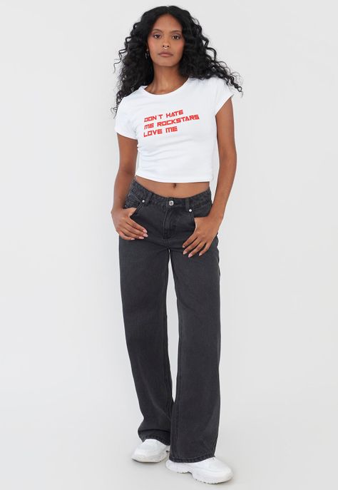 Polera Mujer Crop Blanco Corona-3