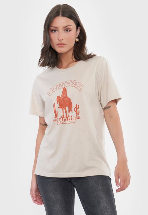 Polera Mujer Print Wester Arena Corona-0
