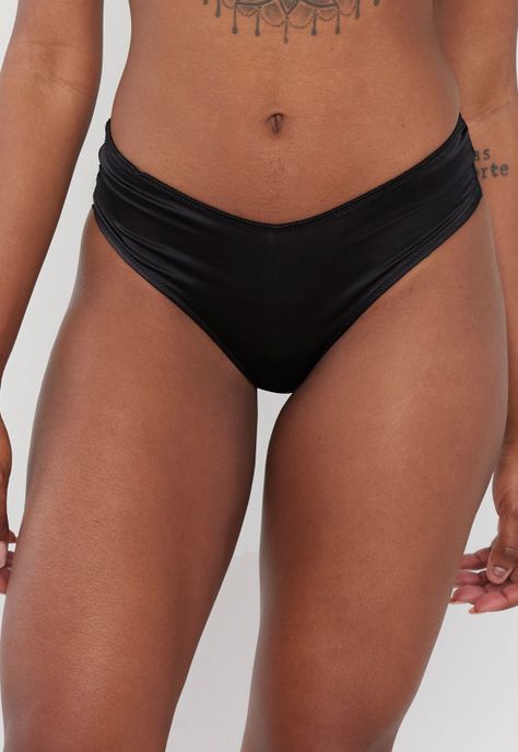 Bipack Calzón Mujer Alto Satín Negro/Negro Print Corona-1
