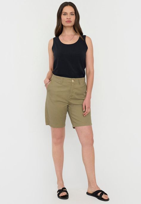 Short Mujer Bermuda Verde Corona-0