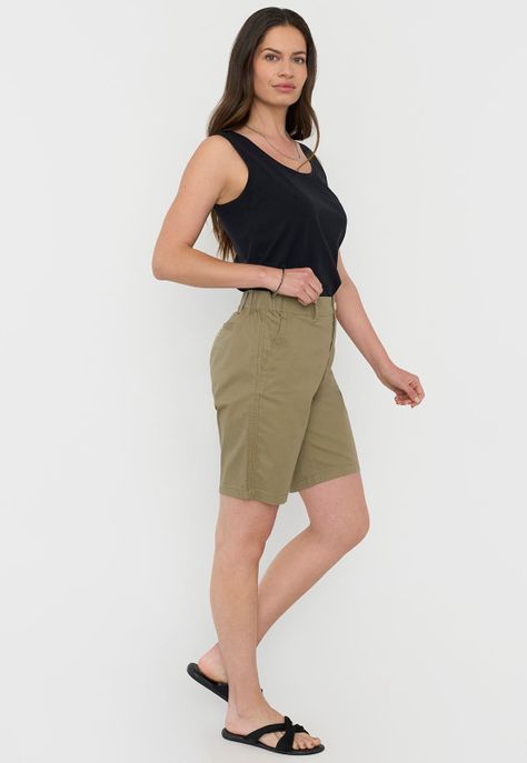 Short Mujer Bermuda Verde Corona-3