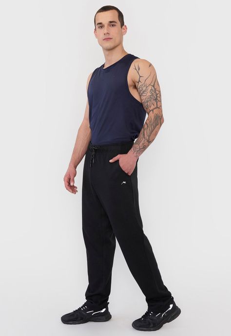 Buzo Hombre Deportivo Recto Negro Corona-3