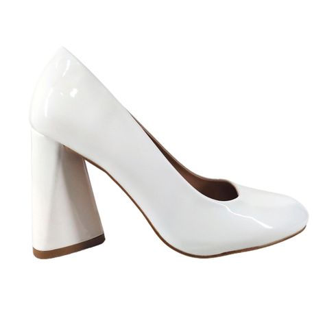Zapato Charol Formal de Mujer Taco Grueso Alto-0