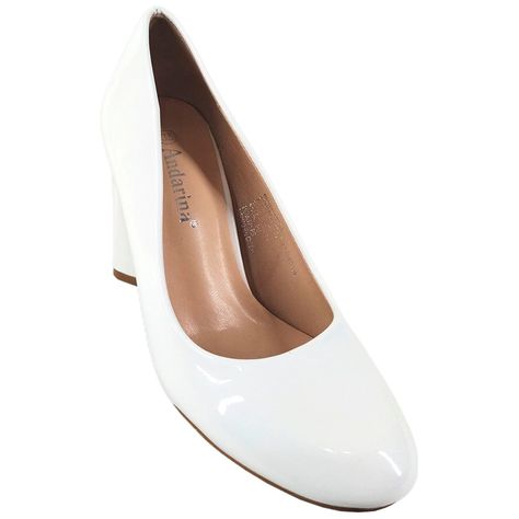 Zapato Charol Formal de Mujer Taco Grueso Alto-2