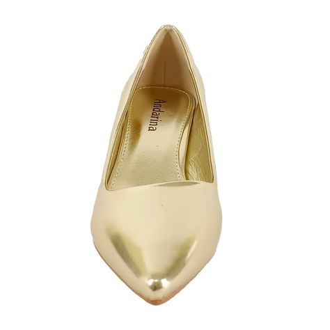 Zapato de Mujer Bajo Cuadrado 061 Dorado-2