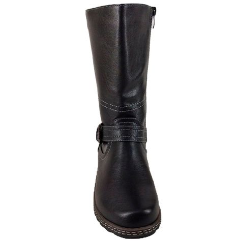 Bota taco Chino de Mujer Negro-3