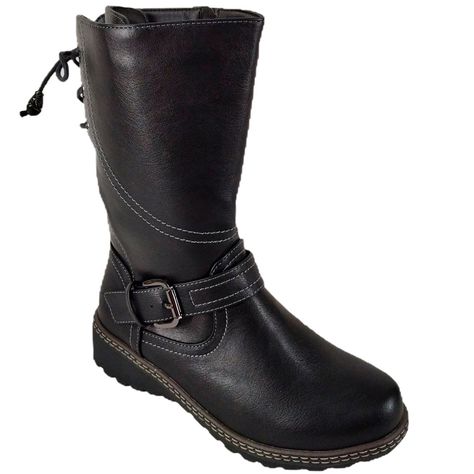 Bota taco Chino de Mujer Negro-1