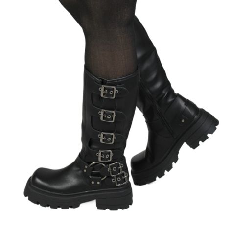 Bota Hebillas Negras de Mujer 89 Yassne Negro-1