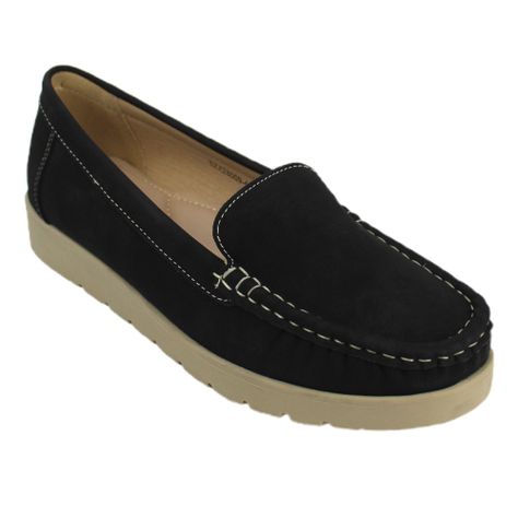 Zapato mujer comodo y liviano BZX Yassne Negro-1