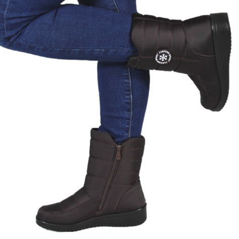 Bota de Mujer Invierno 30 Yassne Café Oscuro-1