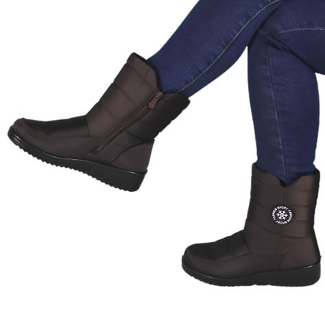 Bota de Mujer Invierno 30 Yassne Café Oscuro-2