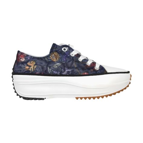 Zapatilla Floreada de Mujer 2408 Yassne Azul-0