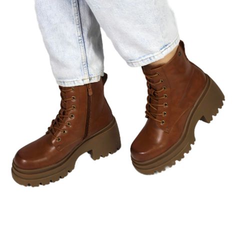 Botin Mujer Plataforma 93 Yassne Café-2