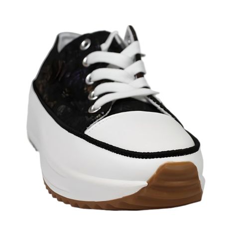 Zapatilla Floreada de Mujer 2408 Yassne Negro-2