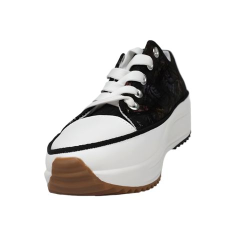 Zapatilla Floreada de Mujer 2408 Yassne Negro-3