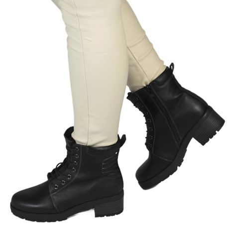 Botin de Mujer Taco Bajo 02 Yassne Negro-0