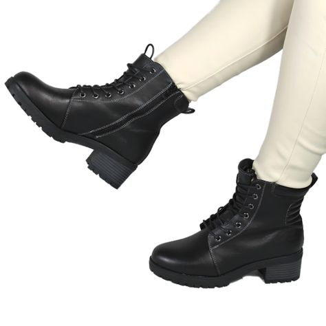 Botin de Mujer Taco Bajo 02 Yassne Negro-2