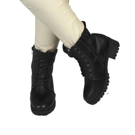 Botin de Mujer Taco Bajo 02 Yassne Negro-3