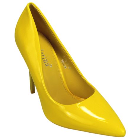 Zapato de Mujer Taco Aguja Amarillo 22 Yassne-1