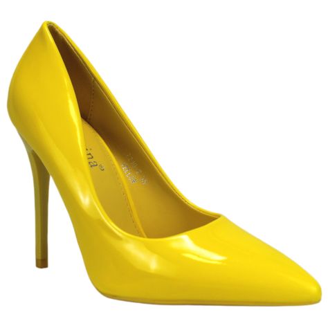 Zapato de Mujer Taco Aguja Amarillo 22 Yassne-2