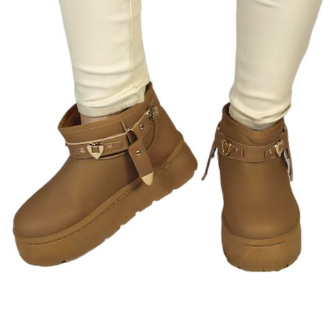 Botin de Mujer 17 Yassne Café Claro-1