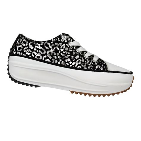 Zapatilla de Mujer Print 2410 Yassne Negro-1