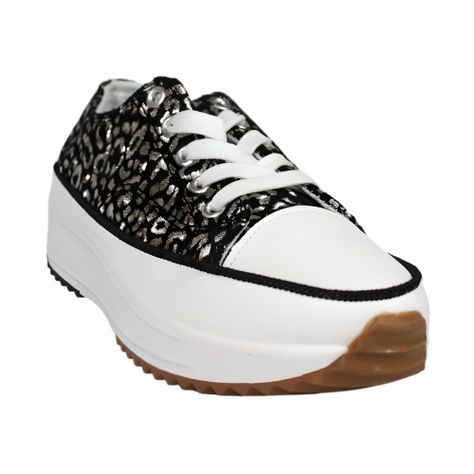 Zapatilla de Mujer Print 2410 Yassne Negro-2