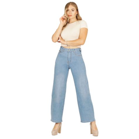 Jeans recto de Mujer un boton 25 Yassne-2