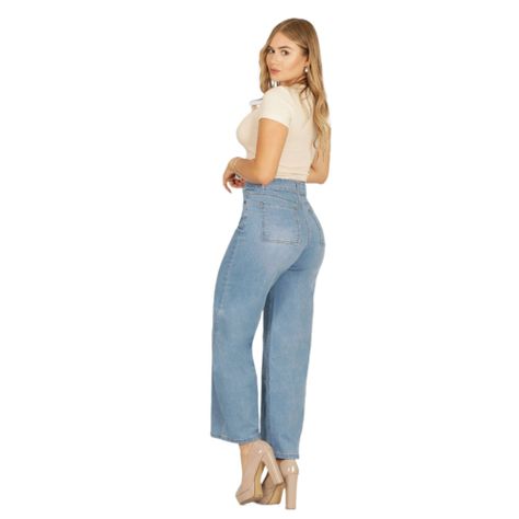 Jeans recto de Mujer un boton 25 Yassne-3