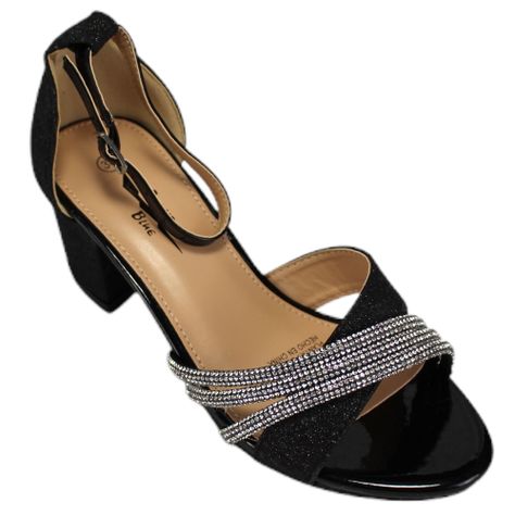 Sandalia Fiesta Mujer Taco Medio J3 Yassne Negro-1