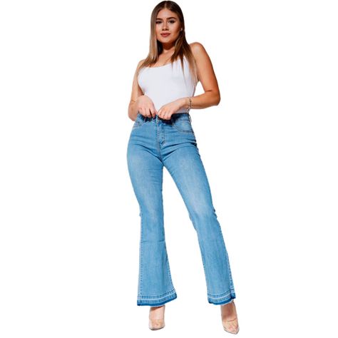 Jeans Acampanado Mujer Push Up Levanta cola J14-0