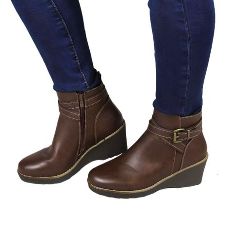 Botin de Mujer Invierno 72 Yassne Café-0