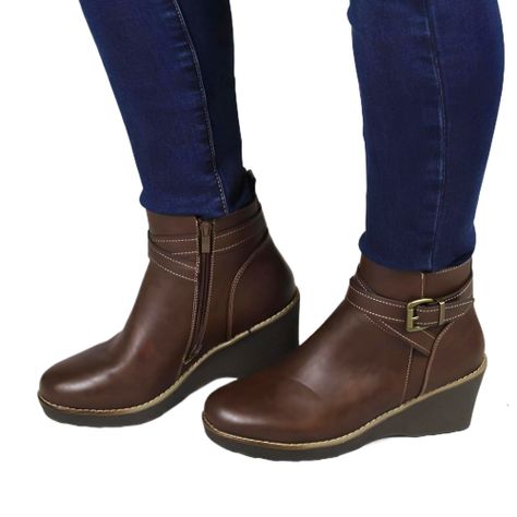 Botin de Mujer Invierno 72 Yassne Café-1