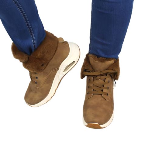 Zapatilla outdoor de Mujer Invierno 32 Yassne Café Claro-2
