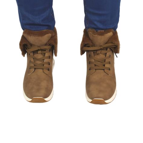 Zapatilla outdoor de Mujer Invierno 32 Yassne Café Claro-3