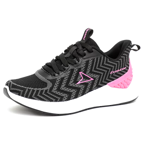 Zapatilla Deportiva Power Evolution Negro/rosa-0